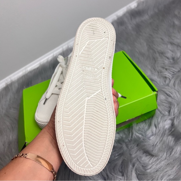 Cariua OFF WHITE canvas sneakers tennis shoes size8 8 - Picture 8 of 9